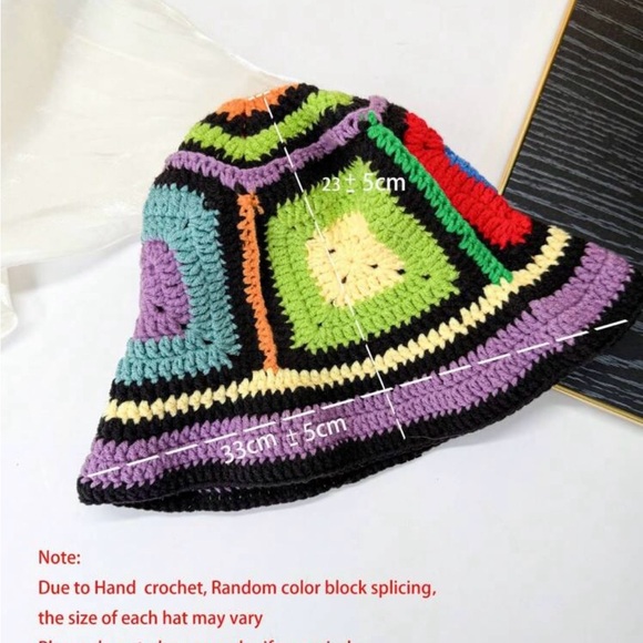 SHEIN Multicolor Crochet Bucket Hat - Picture 2 of 2